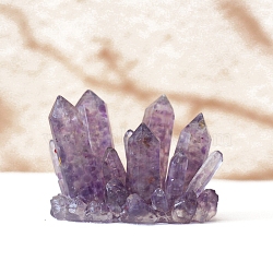 Natural Amethyst Crystal Cluster Shape Home Decoration, Feng Shui Figurines, 90x70mm(PW-WG57F79-01)