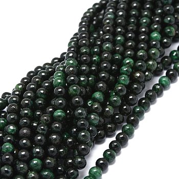 Natural Fuchsite Beads Strands, Round, 6~6.5mm, Hole: 0.8mm, about 66pcs/strand, 15.55 inch(39.5cm)