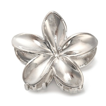 Alloy Claw Hair Clips, Flower, Hair Accessories for Women Girls, Platinum, 73x75.5x43.5mm