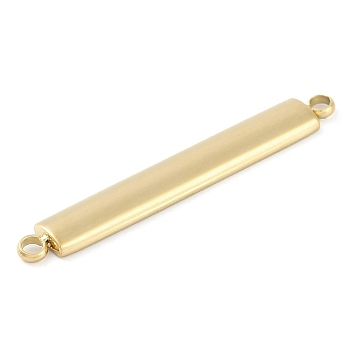 Ion Plating(IP) 304 Stainless Steel Connector Charms, Manual Polishing, Rectangle Links, Real 18K Gold Plated, 5x36.5x2mm, Hole: 1.8mm