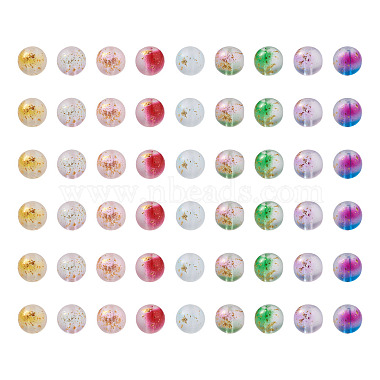 Brins de perles de verre peintes à la bombe givrée(GLAA-TA0003-10)-2