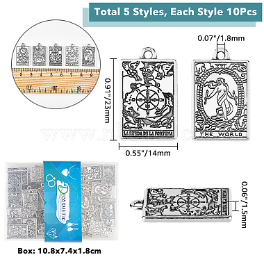 50Pcs 5 Style Zinc Alloy Pendants(FIND-DC0001-45)-3
