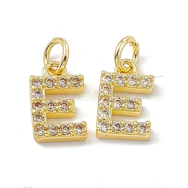 Real 18K Gold Plated Brass Micro Pave Clear Cubic Zirconia Charms(KK-E068-VB452-E)-2