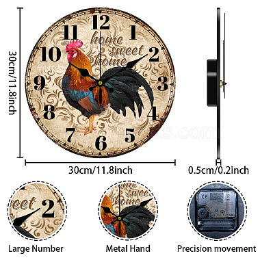 MDF Printed Wall Clock(HJEW-WH0058-002)-2
