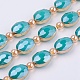 Chapelets de perles en verre opaques(EGLA-K013-PL-07G)-1