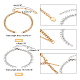 12Pcs 2 Style 304 Stainless Steel  Chain & Brass Cable Chain Bracelet Making(AJEW-NB0003-26)-2