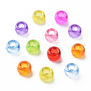Transparent Acrylic Beads, Rondelle, Mixed Color, 9x5.5mm, Hole: 3.5mm, about 1770pcs/500g(MACR-N013-021)