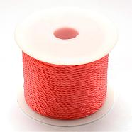 Nylon Thread, Tomato, 1.0mm, about 49.21 yards(45m)/roll(NWIR-R026-1.0mm-184)