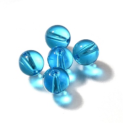 K9 Glass, Imitation Austrian Crystal Beads, Round, Dodger Blue, 7.5x8mm, Hole: 1.4mm(GLAA-R004-02M)