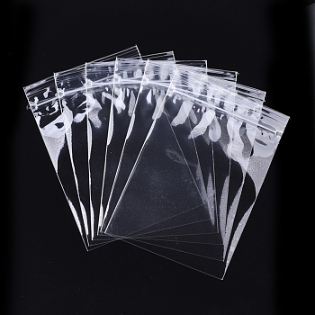 Polypropylene Zip Lock Bags, Top Seal, Resealable Bags, Self Seal Bag, Rectangle, Clear, 15x10.2cm, Unilateral Thickness: 2 Mil(0.05mm), Inner Measure: 13x10.2cm