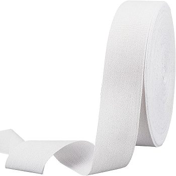 Cotton Cotton Twill Tape Ribbons, Herringbone Ribbons, for for Home Decoration, Wrapping Gifts & DIY Crafts Decorative, White, 2"(50mm)