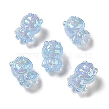 Light Sky Blue Human Acrylic Beads