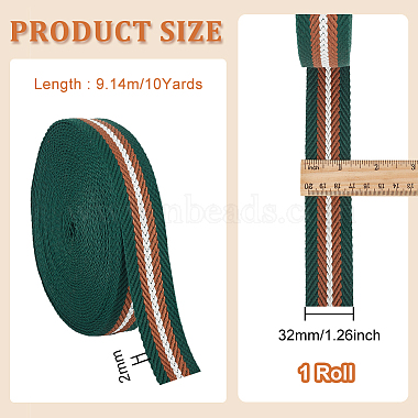 10 Yards Polyester Striped Ribbon(SRIB-WH0011-068B)-2