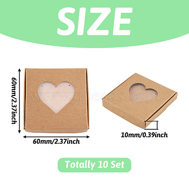 boîtes de rangement carrées en papier kraft pour bijoux(CON-TAC0001-04B)-3