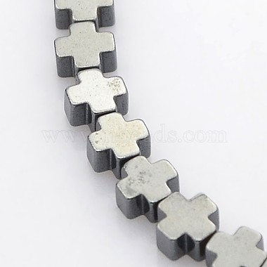 4mm Cross Non-magnetic Hematite Beads