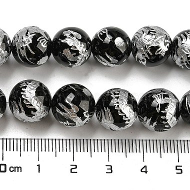 Natural Black Agate Beads Strands(G-C077-12mm-3B)-3
