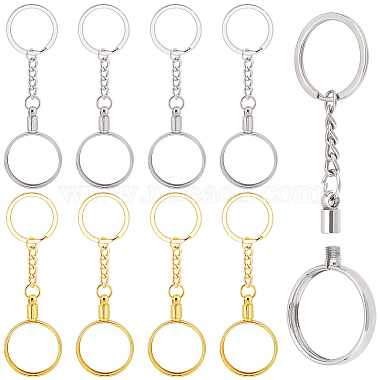 Platinum & Golden Ring Alloy Keychain Clasps