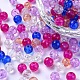 Perles de verre craquelé peintes(DGLA-X0006-6mm-06)-1