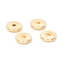 Real 18K Gold Plated Disc 202 Stainless Steel Beads(STAS-P297-01G)