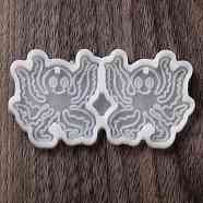 DIY Silicone Pendant Molds, Resin Casting Molds, Clay Craft Mold Tools, White, Octopus, 37x70x4mm, Hole: 3mm, Inner Diameter: 34x29mm(SIMO-Z005-08C)