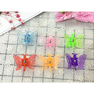 Transparent Plastic Claw Hair Clips, Butterfly, for Girls and Women, Mixed Color, 31.5x38.5x16.5mm(OHAR-WH0016-12)