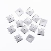 304 Stainless Steel Spacers Beads, Squrae, Stainless Steel Color, 8x8mm, Hole: 1mm