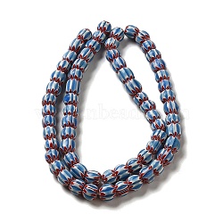 Handmade Lampwork Beads, Round, Light Blue, 10~13x9~12mm, Hole: 2~3mm, about 60~65pcs/strand, 25.20~25.98''(64~66cm)(LAMP-B023-08A-03)