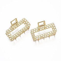 Alloy Claw Hair Clips, Long-Lasting Plated, Rectangle, Golden, 69x42.5x44mm(X-PHAR-T002-04G)