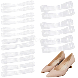 12 Pairs 3 Style Transparent TPU Anti-Loose Shoelace for High-heeled Shoes, Clear, 220x10~15x0.2mm, 4 pairs/style(FIND-CP0001-95)