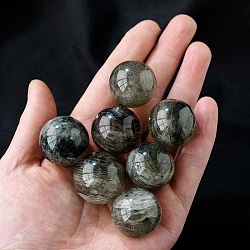 Natural Lodolite Quartz Ball Ornaments, for Home Office Desk Decoration, 25mm(PW-WG2E4C7-01)