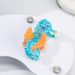 Cellulose Acetate Claw Hair Clips, Hair Accessories for Women & Girls, Sea Horse, 45x90mm(PW-WG49930-01)