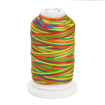 Waxed Polyester Cord, Flat, Colorful, 1mm, about 76.55 yards(70m)/roll