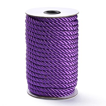 Nylon Thread, for Home Decorate, Upholstery, Curtain Tieback, Honor Cord, Blue Violet, 8mm, 20m/roll