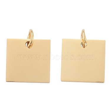 Golden Square Stainless Steel Charms