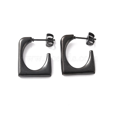 Rectangle 304 Stainless Steel Stud Earrings