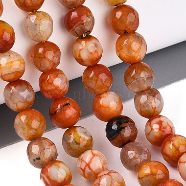 Dyed & Heated Natural Fire Crackle Agate Beads Strands(G-N359-01A-06)-1