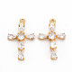 Brass Clear Cubic Zirconia Pendants(KK-N233-103-NF)-1