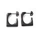 Ion Plating(IP) 304 Stainless Steel Rectangle Stud Earrings(EJEW-P198-03EB)-1