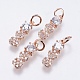 Brass Micro Pave Cubic Zirconia Pendants(RB-I077-13RG-RS)-1