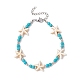 Synthetic Turquoise Starfish Beaded Bracelets for Women(BJEW-TA00386)-1