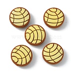 Food Grade Eco-Friendly Silicone Beads, Bread, Yellow, 25x9.7mm, Hole: 2.5mm(SIL-WH0002-51A)