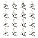 50Pcs Halloween Tibetan Style Alloy Witch Charms, Cadmium Free & Nickel Free & Lead Free, Antique Silver, 13x11x3mm, Hole: 2mm(FIND-YW0010-74)