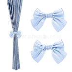Polyester & Alloy & Iron Clamp, Bowknot, Steel Blue, 136x200x44mm(DIY-WH0591-095B)