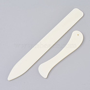 Plastic Letter Opener Knife Tools, For DIY Scrapbook & Card Making & Photo Album Paper Folding, Linen, 12~20.5x2.4~2.8x0.5cm, 2pcs/set(X-TOOL-WH0049-01)