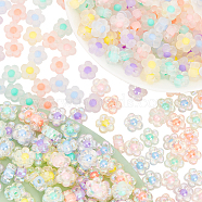 Elite 360Pcs 12 Colors Transparent Acrylic Beads, Frosted, Bead in Bead, Flower, Mixed Color, 12x12.5x6mm, Hole: 2.5mm, 30pcs/color(TACR-PH0001-63)