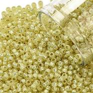 TOHO Round Seed Beads, Japanese Seed Beads, (2109) Silver Lined Jonquil Opal, 11/0, 2.2mm, Hole: 0.8mm, about 50000pcs/pound(SEED-TR11-2109)