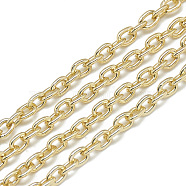 Aluminum Cable Chains, Unwelded, Oval, Pale Goldenrod, 5.3x3.5x1mm(X-CHA-S001-008D)
