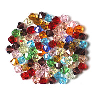Imitation Austrian Crystal Beads, Grade AAA, Faceted, Bicone, Mixed Color, 3x3mm, Hole: 0.7~0.9mm(SWAR-F022-3x3mm-M)