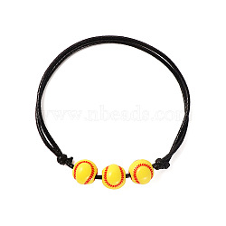 Black, show in picture 1Woven bracelet, Basketball, Football, and Rugby Beaded Bracelet(LJ3627-1)