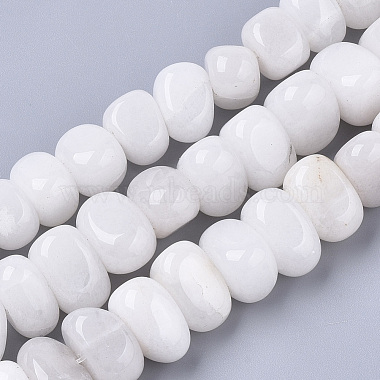 12mm Nuggets White Jade Beads